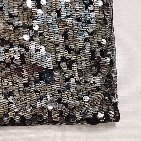 T Tahari Black Organza Sequined Special Occasion Dress Size 10 - Picture 8 of 10